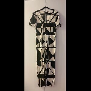 Black and White Geometric Jumpsuit